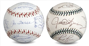 Pair of All Star Game Team Signed Baseballs From 2001 and 2004